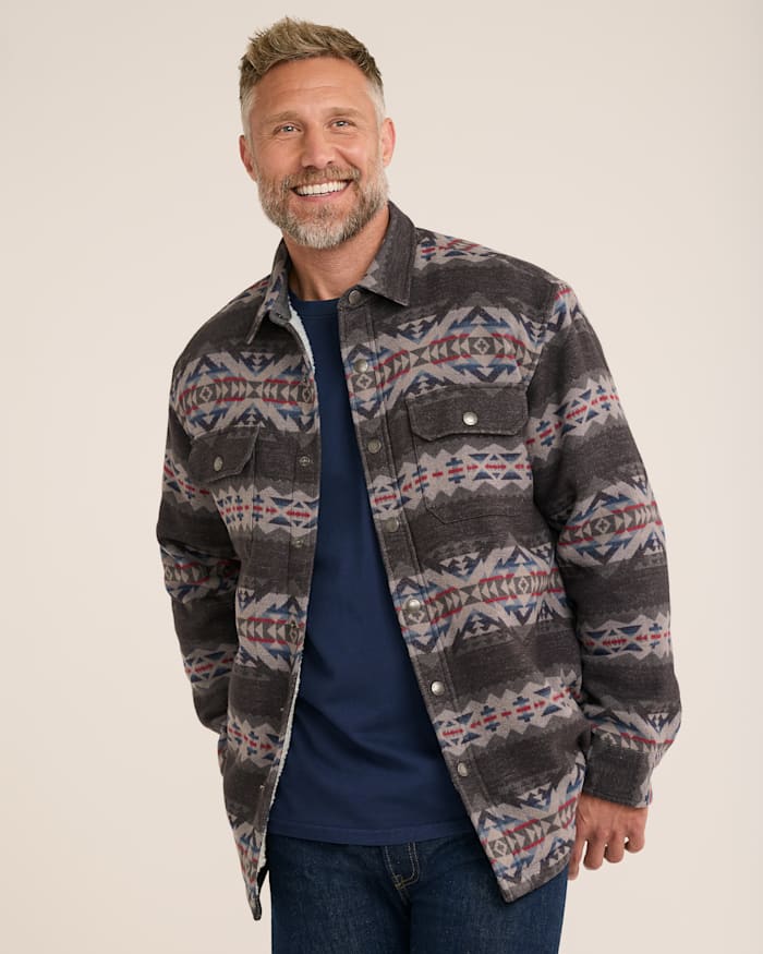 MEN'S SOLSTICE CANYON DOUBLESOFT SHERPA-LINED SHIRT JACKET